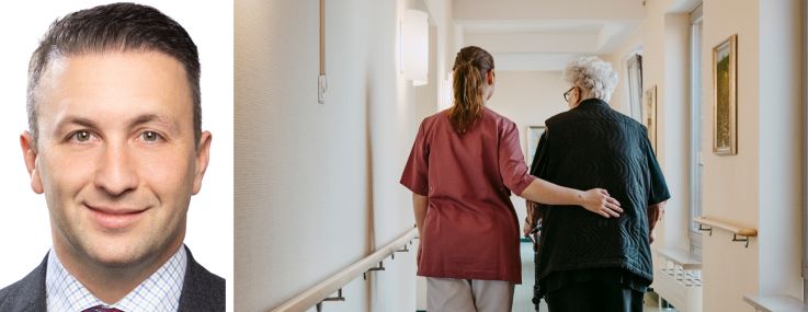 David Young, managing director at Greystone, and a senior nursing facility.