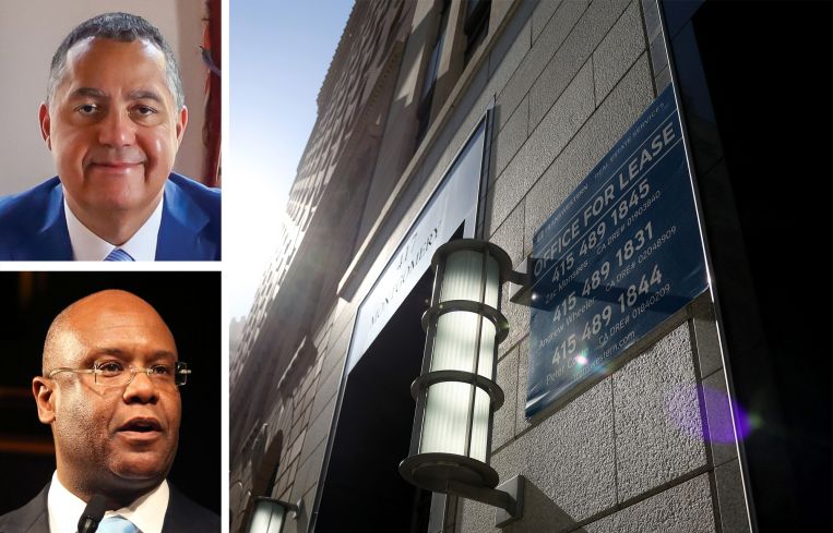 Don Peebles and Doug McNeeley of new investment fund Donahue Douglas, and office space for lease in San Francisco.