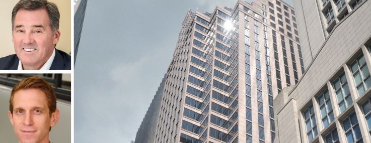 JLL's Frank Doyle, David Kleiner and Andrew Coe, and 31 West 52nd Street.