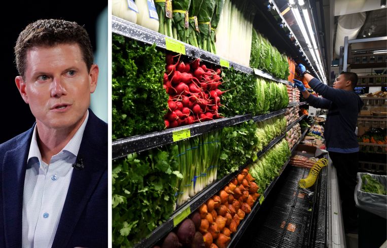 Whole Foods CEO Jason Buechel and a Whole Food Market.