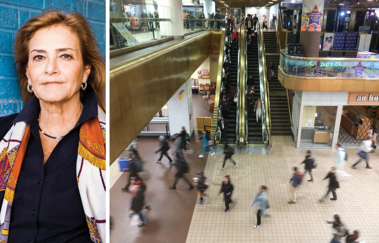 Jodi Pulice, CEO of JRT Realty, and Port Authority Bus Terminal.