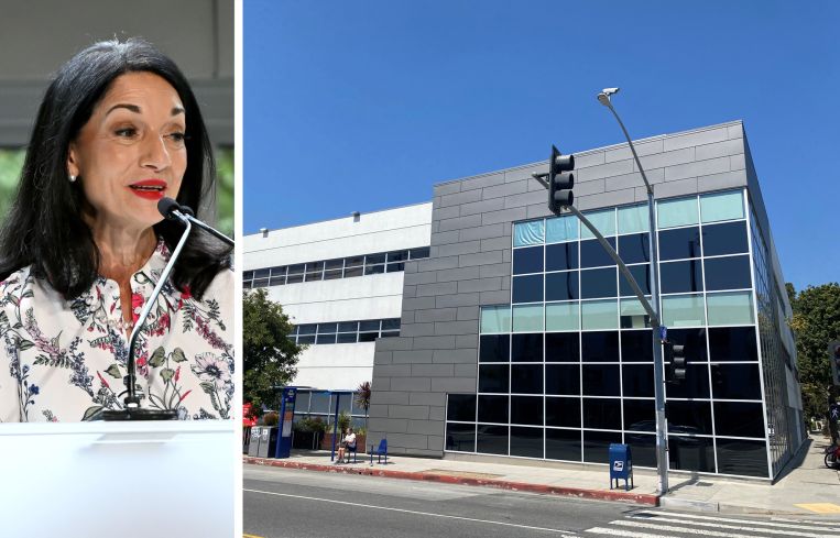UCLA Health president Johnese Spisso and 2825 Santa Monica Boulevard.