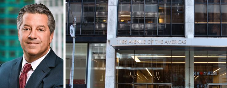 SL Green CEO Marc Holliday and 1185 Avenue of the Americas.