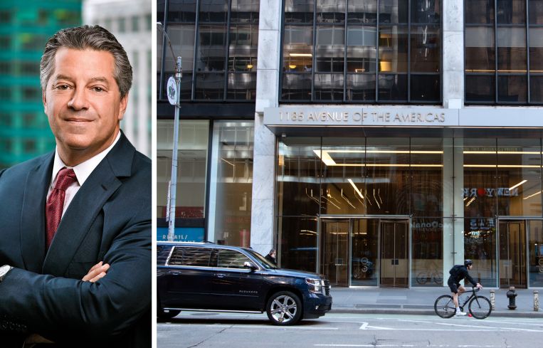 SL Green CEO Marc Holliday and 1185 Avenue of the Americas.