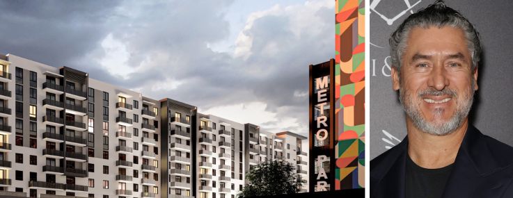 A rendering of Metro Parc South and MG Developer's Alirio Torrealba.