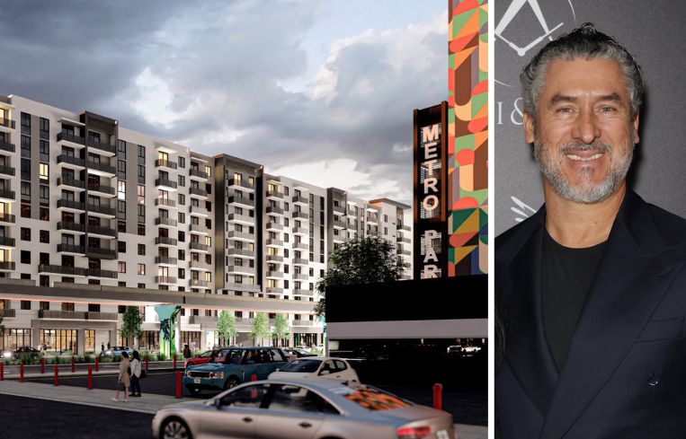A rendering of Metro Parc South and MG Developer's Alirio Torrealba.