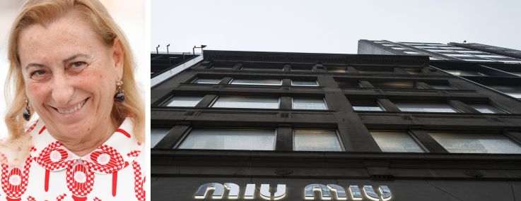 Miu Miu founder Miuccia Prada and the Miu Miu store at 11 East 57th Street.