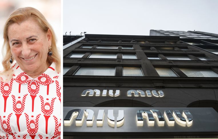 Miu Miu founder Miuccia Prada and the Miu Miu store at 11 East 57th Street.
