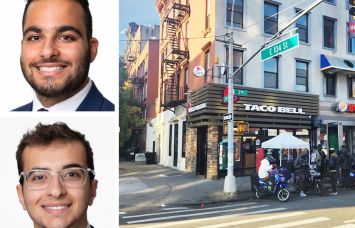 Meridian Retail Leasing's Noam Aziz and Carson Shahrabani, and 1884 Third Avenue.
