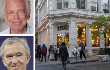 Designer Ralph Lauren, LVMH CEO Bernard Arnault, and 109 Prince Street.