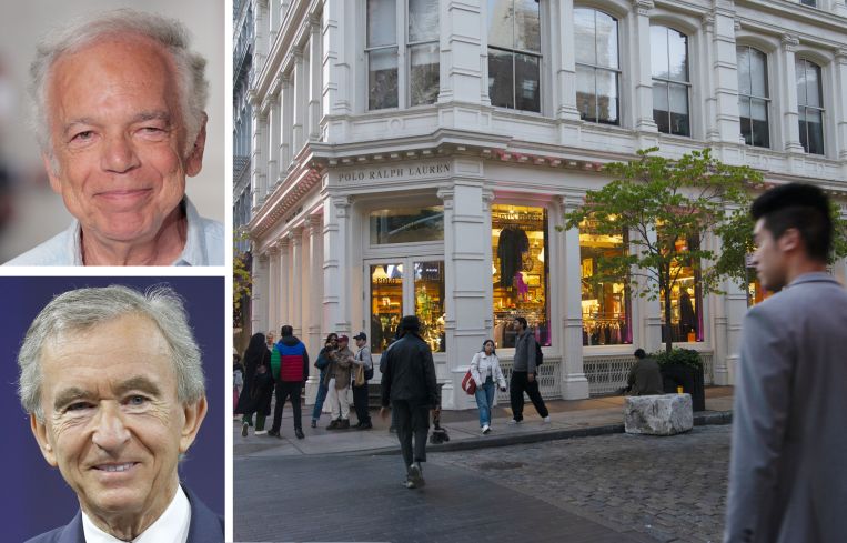 Designer Ralph Lauren, LVMH CEO Bernard Arnault, and 109 Prince Street.