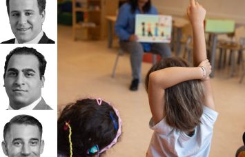 Newmark's Ross-Berkowitz, Ravi-Idani and Aric-Trakhtenberg, and a pre-school classroom.