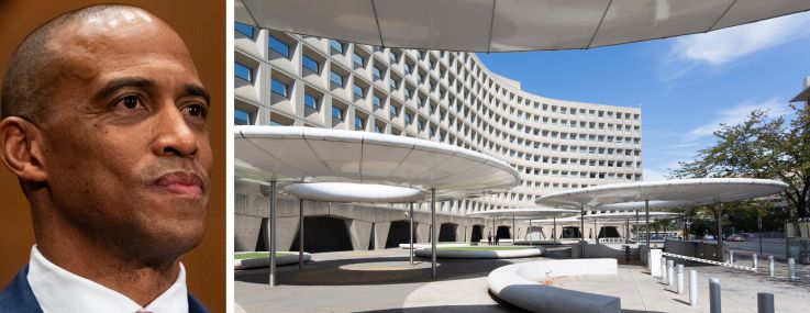 Secretary of Housing and Urban Development Scott Turner and Robert C. Weaver Federal Building in Washington, D.C.