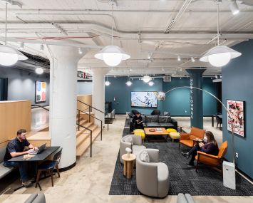 The Starrett-Lehigh building's amenity space.