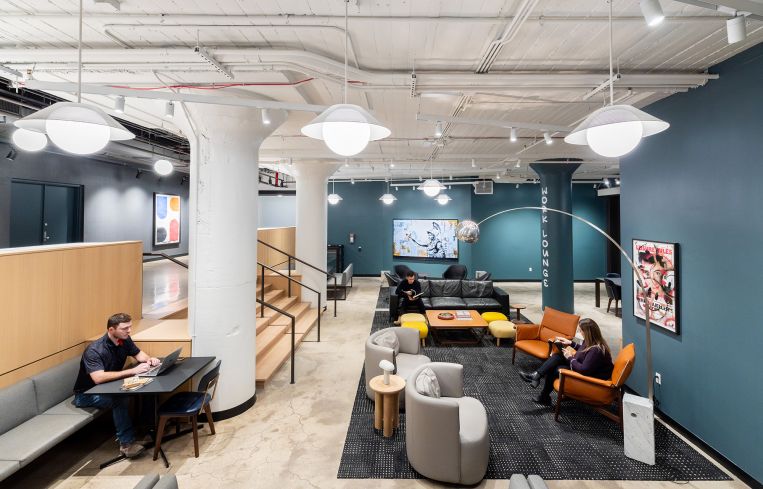 The Starrett-Lehigh building's amenity space.