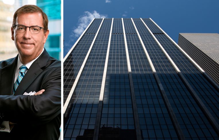 SL Green's Steve Durels and 1185 Avenue of the Americas.