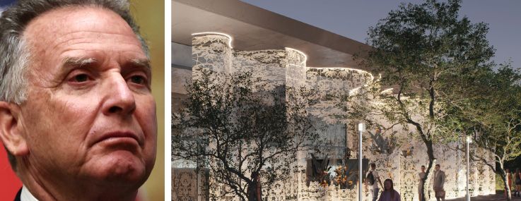 U.S. Middle East envoy Steve Witkoff and a rendering of Ink Entertainment's proposed supper club.
