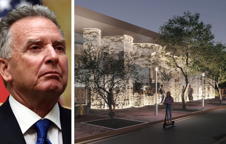 U.S. Middle East envoy Steve Witkoff and a rendering of Ink Entertainment's proposed supper club.