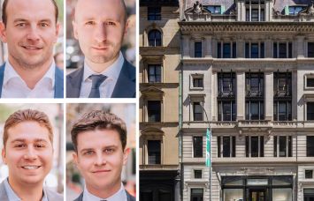 Platinum Commercial's Steven Evans, Emre Bozkurt, Joseph Zalta and Brian Peer, and 155 Fifth Avenue.