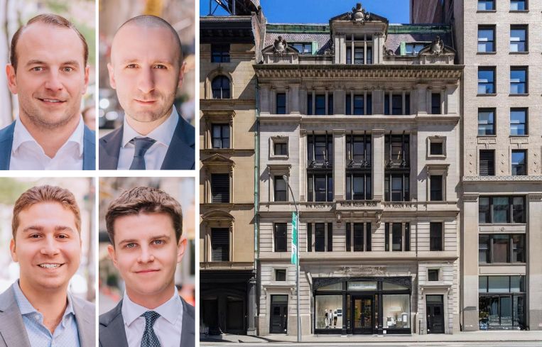 Platinum Commercial's Steven Evans, Emre Bozkurt, Joseph Zalta and Brian Peer, and 155 Fifth Avenue.