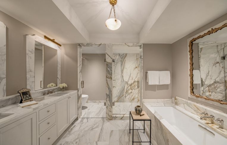 A luxurious bathroom in a unit at The Katharine