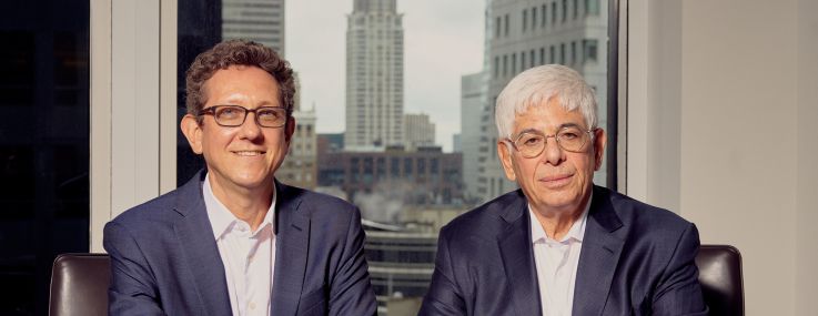 Dan Berman (left) and Jay Neveloff at Kramer Levin's 1177 Avenue of the Americas offices.