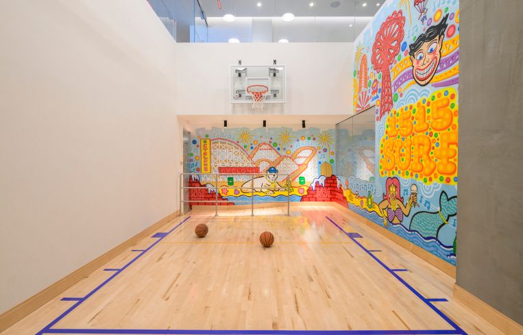 1515 Surf also features a game room with old-school arcade games, and a basketball half-court.