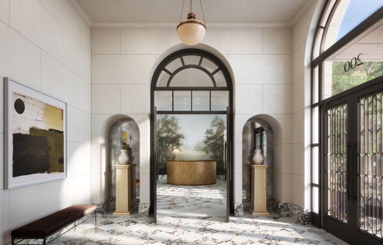 The lobby at 200 East 7th Street.