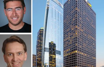 Adam Rubin of Carolwood, Bruce Flatt of Brookfield, and EY Plaza, Los Angeles.