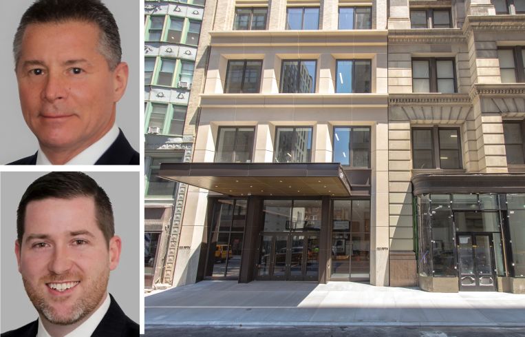 Cushman & Wakefield's Alan Schmerzler and Sean Moran, and 122 Fifth Avenue.