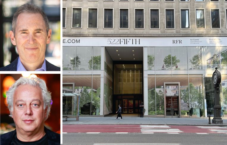 Amazon CEO Andy Jassy, RFR co-founder Aby Rosen, and 522 Fifth Avenue.