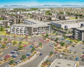 Rendering of The Parker on Higley, a 261-unit multifamily development in Gilbert, Ariz.