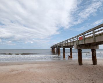 A beach pier in St. Augustine, Fla.