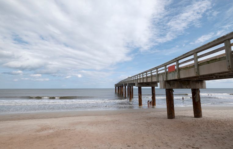 A beach pier in St. Augustine, Fla.