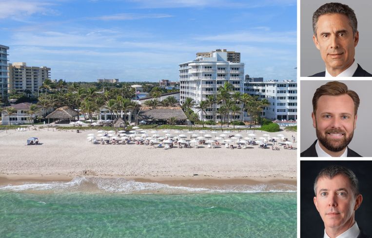 Beachcomber Resort and Villas, Pompano Beach, Fla., and Robert Kaplan, Errol Blumer and Mark Rutherford of Cushman & Wakefield.