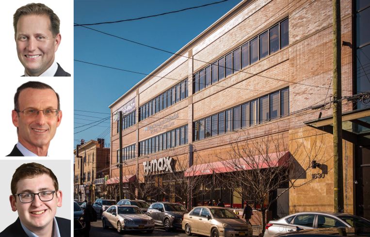 Cresa's Bert Rosenblatt, Peter Sabesan and Alex Gerome, and 1630 East 15th Street, Brooklyn.