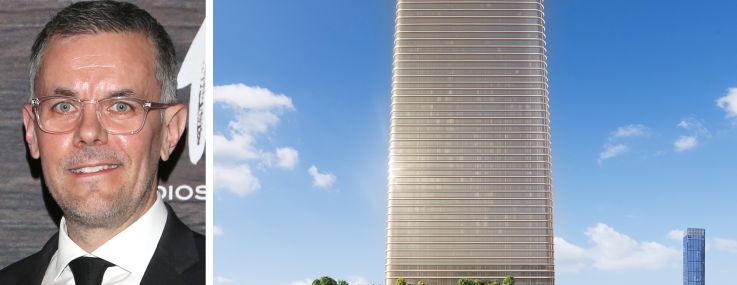 Wynn Resorts CEO Craig Billings and a rendering of the Wynn New York City.