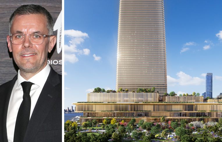 Wynn Resorts CEO Craig Billings and a rendering of the Wynn New York City.