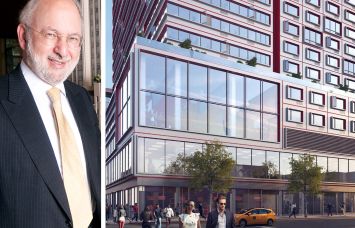 David Bistricer of Clipper Equity and a rendering of 1800 Park Avenue.