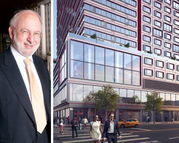 David Bistricer of Clipper Equity and a rendering of 1800 Park Avenue.