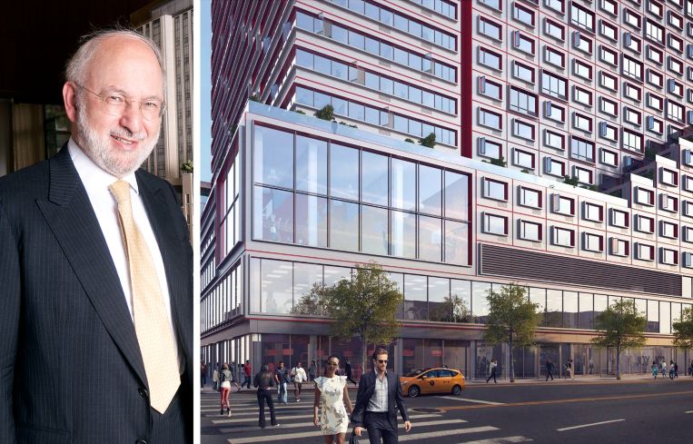 David Bistricer of Clipper Equity and a rendering of 1800 Park Avenue.