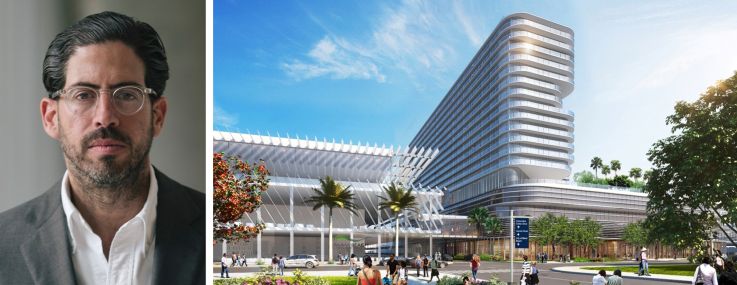 David Martin of Terra and a rendering of Grand Hyatt Miami Beach.