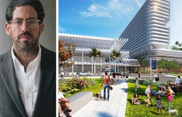 David Martin of Terra and a rendering of Grand Hyatt Miami Beach.