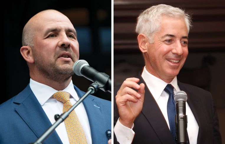 Howard Hughes Holdings CEO David O’Reilly and Pershing Square Chairman and CEO Bill Ackman.