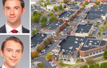 Colliers' Dylan Kane and Zach Redding, and New Town Shops on Main in Williamsburg, Va.