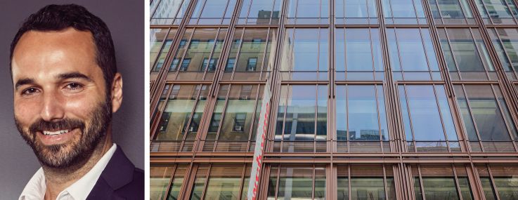 Industrious CEO Jamie Hodari and 107 Greenwich Street.