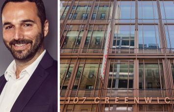 Industrious CEO Jamie Hodari and 107 Greenwich Street.