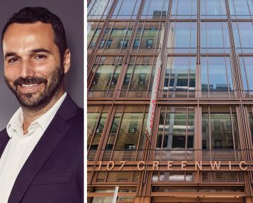 Industrious CEO Jamie Hodari and 107 Greenwich Street.