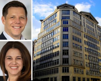 Savills' Jon Glass and Amy Kaufman Brendler, and 600 13th Street NW, Washington, D.C.