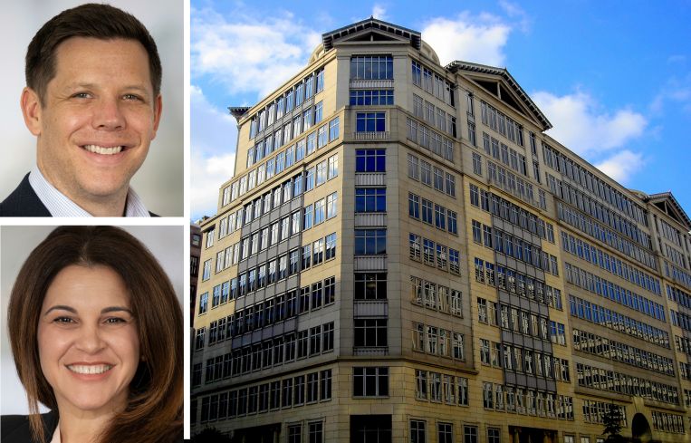 Savills' Jon Glass and Amy Kaufman Brendler, and 600 13th Street NW, Washington, D.C.